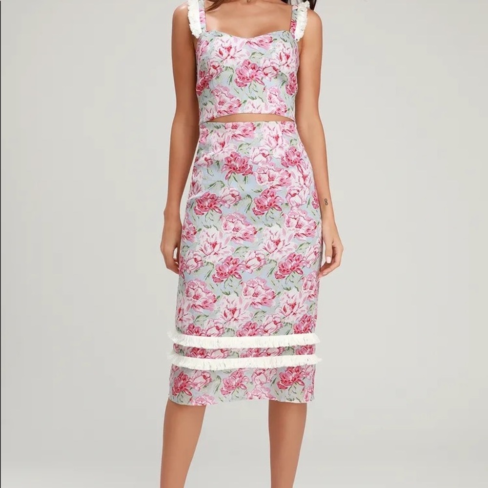 Wayf two piece midi dress